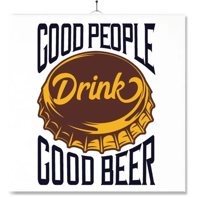 MC Living Tegel Met Opdruk | Verjaardag kado | Toilet WC | Good people drinks good beer Multi-Color