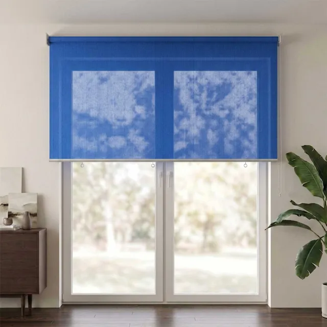 vidaXL Rolgordijn voor buiten 165(B)x230(H) cm HDPE blauw