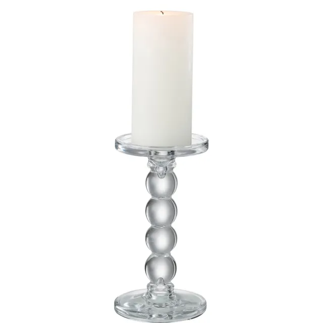 J-Line kaarshouder Drupels - glas - transparant - medium