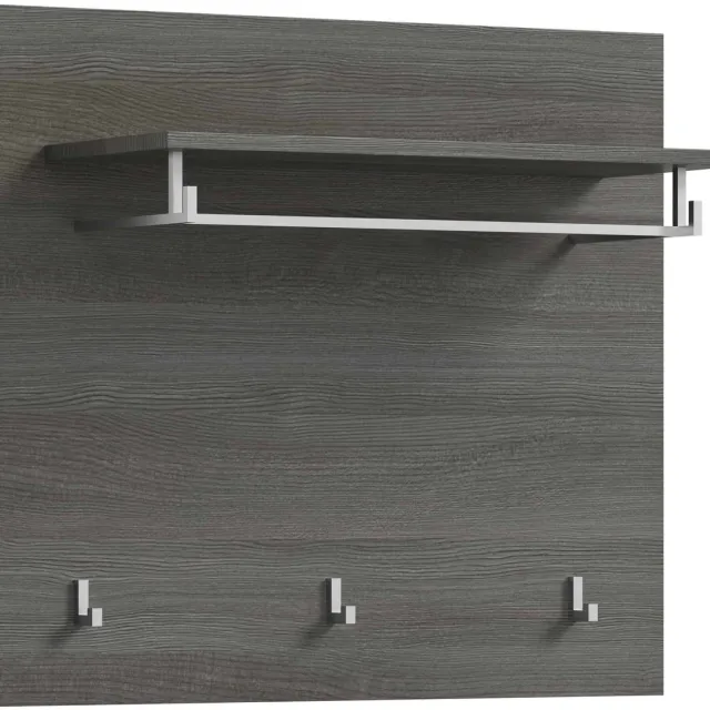 Furnilux Salsa garderobepaneel wit hoogglans MDF TZ rookzilver NB - 27x80x70cm