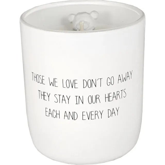 My Flame Lifestyle MY FLAME - Sojakaars met beertje - STAY IN OUR HEARTS - wit - Fresh Cotton - 8 x 9 cm - 50 branduren