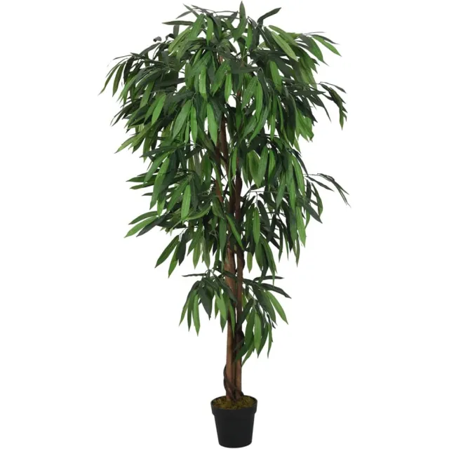vidaXL Kunstplant mangoboom 1050 bladeren 200 cm groen