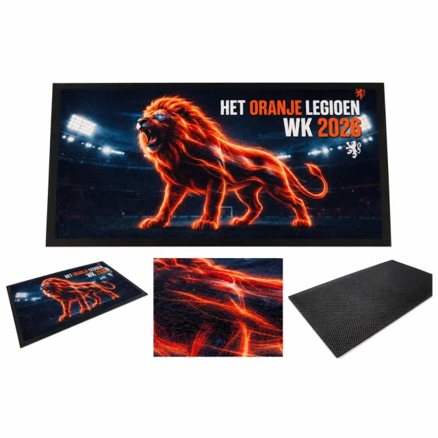 Hamat WK 2026 deurmat - deurmat - droogloopmat - schoonloopmat - wk 2026 mat - Het Oranje Legioen WK 2026 - 45 x75 cm divers