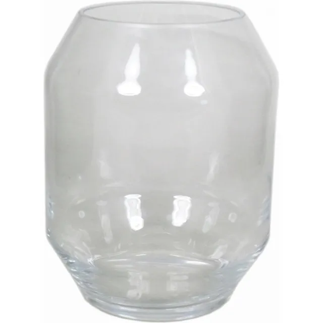 Bellatio Flowers & Plants Ronde vaas helder glas 25 cm - Bolvormige bloemenvazen van glas Transparant