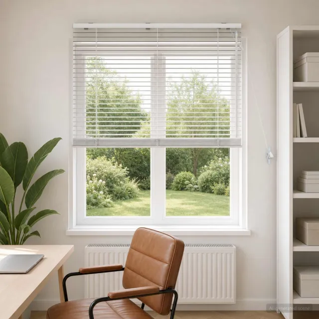 vidaXL Venetiaanse jaloezie Wit 100 x 160 cm 35 mm