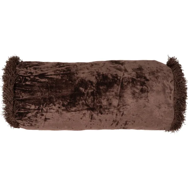 Mars & More Penelope Fringes Bolster bruin dia22x50cm