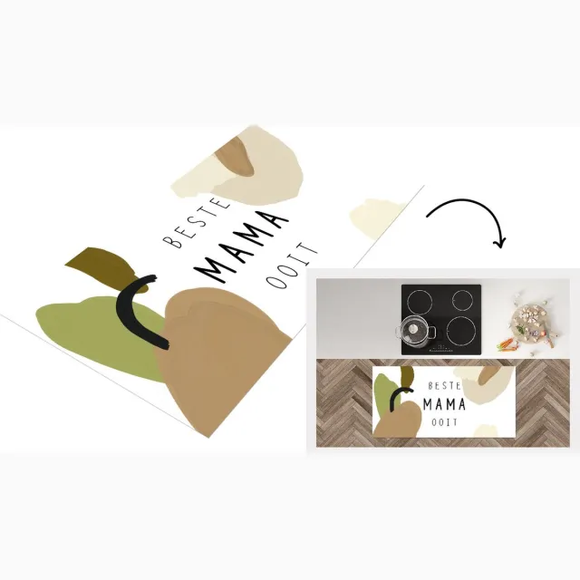 KitchenYeah Keukenloper - Loper keuken - Beste mama ooit - Mama - Quotes - Spreuken - Keukenloper vinyl Multicolor