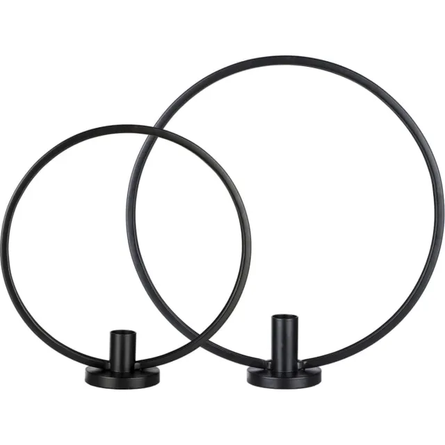 Hi Ringkandelaarset 2 st zwart