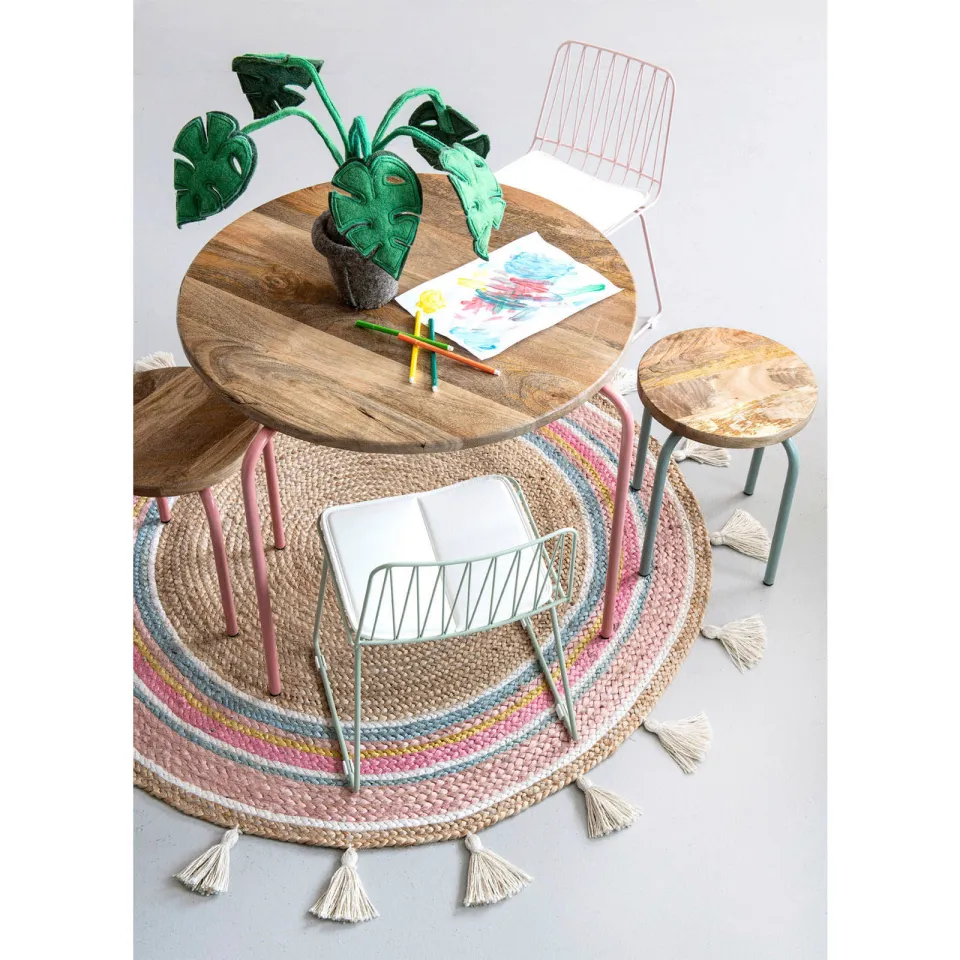 Kidsdepot Smile jute vloerkleed natuurlijk bruin, foto 2