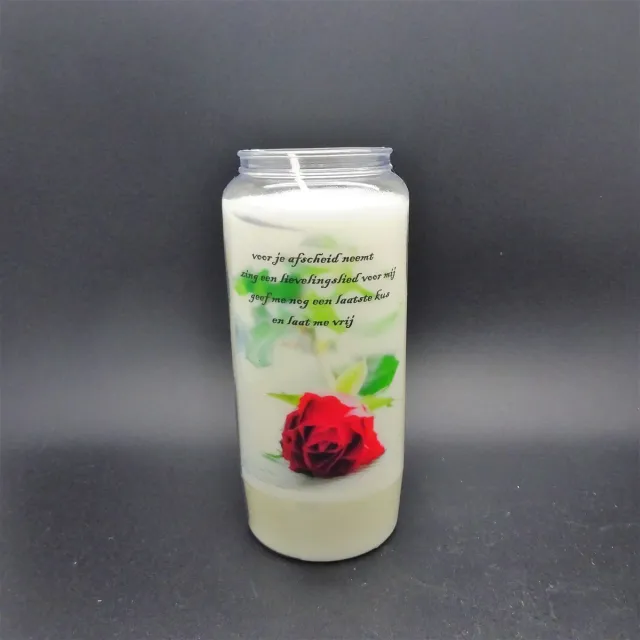 Partijhandel RODO Noveenkaars Spreuk 007 - 6 dagen brander (5 stuks) wit