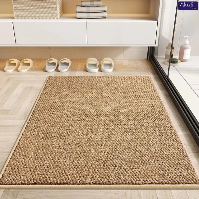 Mrilary Vuilvangermat voor binnen - antislip deurmat voor binnen en buiten, wasbare deurmat, waterdichte entreemat, absorberende deurmat voor de entree, voordeur (Kameelgeel, 50 x 80 cm)