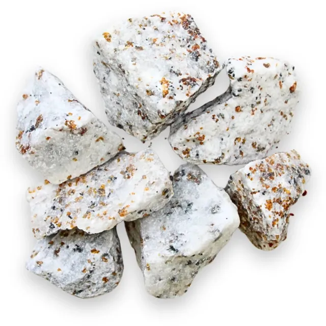 Ruben Robijn Spinel in matrix 250 gr. ruwe brokjes Rood / wit
