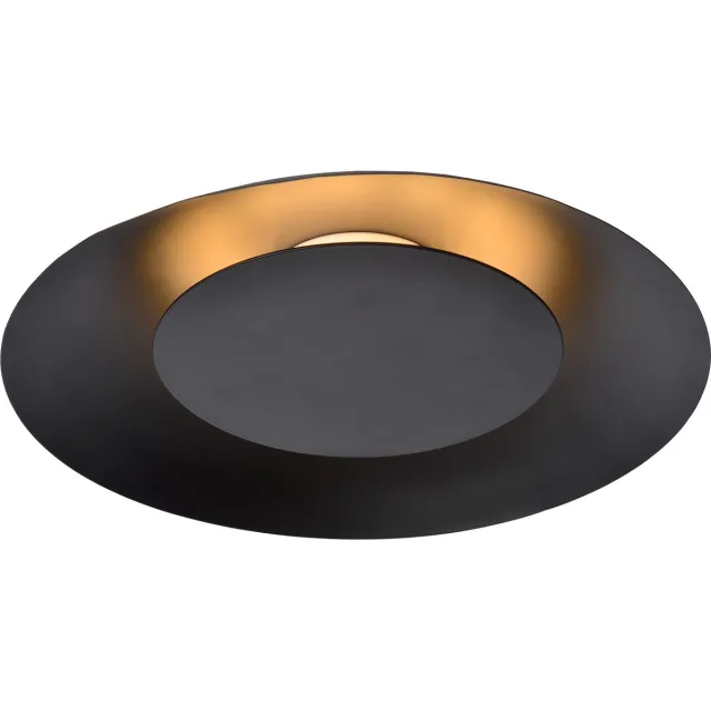 Lucide FOSKAL - Plafonnière (Plafondlamp) - Ø 34,5 cm - LED - 1x12W 2700K - Zwart