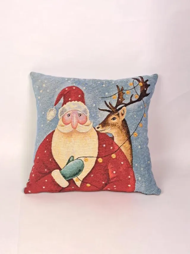 Madison Home Madison sierkussen 45x45cm Santa Rood