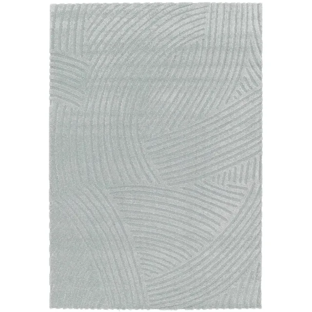 AFK Living Zacht tapijt met 3D reliëfpatroon SILLAGE blauw