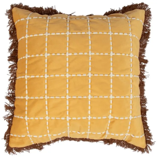 Mars & More Sulawesi - sierkussen mosterdgeel - 45 x 45 cm