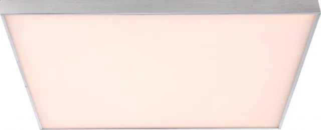 Globo Lighting Plafondlamp Globo Savinja LED - Nikkel mat/Acryl - 30x30cm Opaal