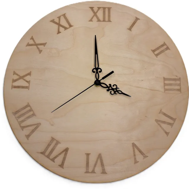 Beckers Products Klok romeinse cijfers - 35 cm naturel