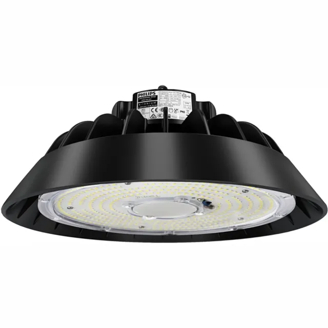 BES LED LED UFO High Bay Premium - Rinzu Prem - 150W - High Lumen 150 LM/W - Magazijnverlichting - Dimbaar - Waterdicht IP65 - Natuurlijk Wit 4000K - Aluminium - Philips Driver Zwart