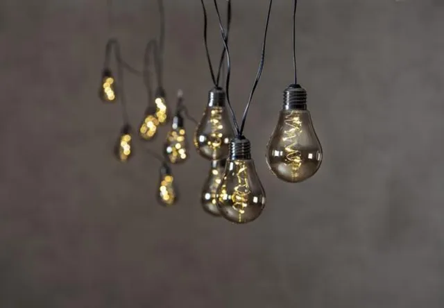 RTM Lighting Lichtsnoer 360cm met 10 lampjes -Daglicht - prikkabel - lichtsnoer