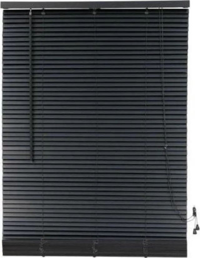 Timlux Jaloezie Hout - 25mm - 140x175 cm Donkergrijs