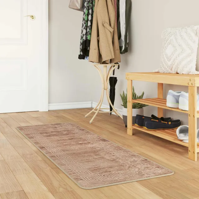 vidaXL Vloerkleedloper MARSA Beige en goud 50 x 150 cm, foto 2