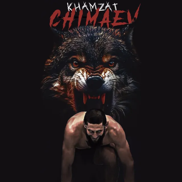 Poster Khamzat Chimaev Poster Ingelijst| A3 (30×42 cm) | Inclusief Zwarte Lijst | MMA Wanddecoratie