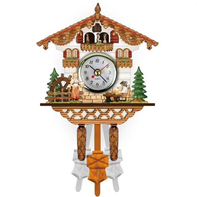 OUTARO Houten koekoeksklok, slaapkamerdecoratie, een zingende vogel, wandklok in Europese bosstijl.-CM012-Belle's product CM0122