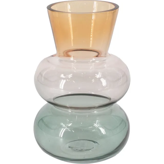 Homebound by Kolony HomeBound by KY | Glazen vaas ombré | 13x13x20cm | bloemenvaas ombré Multi