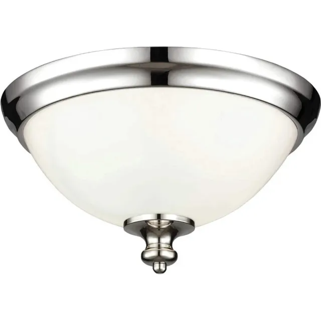 Feiss LED Plafondlamp Parkman | 2X E27 Max 60W | Dimbaar | Polished Nickel Geen