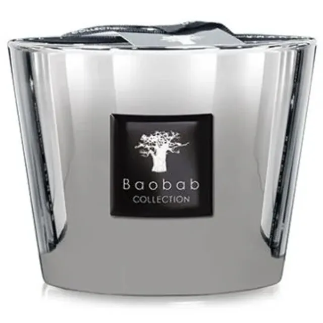 Baobab Collection Platinum Scented Candle - Luxe Geurkaars 10cm Zilverkleurig