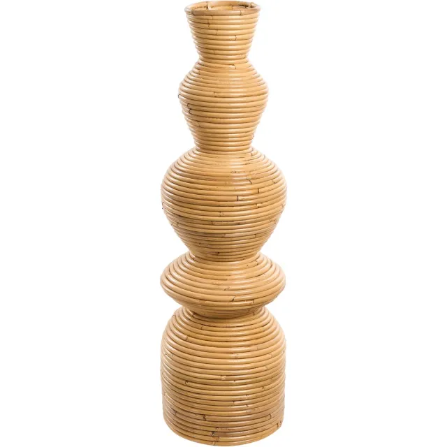 Beliani NUORO - Decovaas - Natuurlijk - 70 cm - Rotan