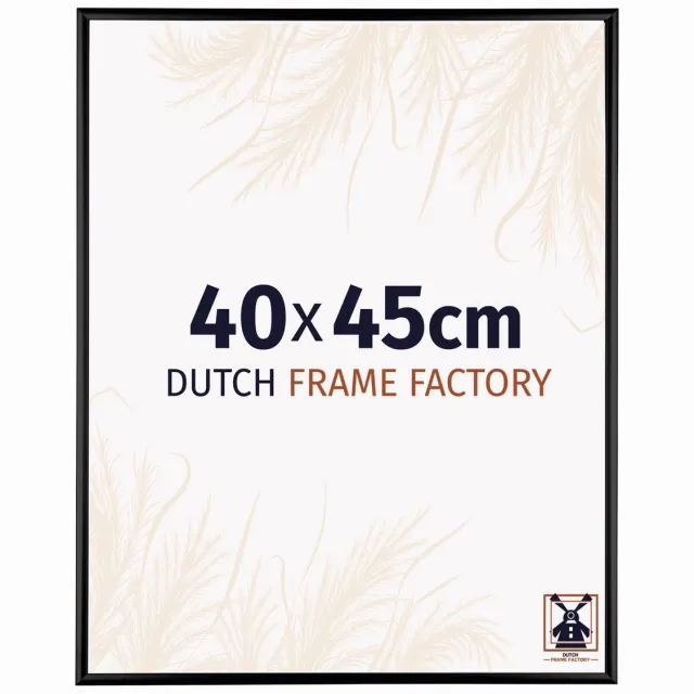 Dutch Frame Factory Fotolijst 40x45 cm - Aluminium - Zwart Hoogglans - Kampen