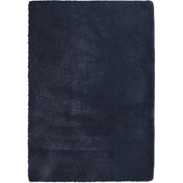 vidaXL Hoogpolig - vloerkleed - NAVARRA - cm - polyester - marineblauw