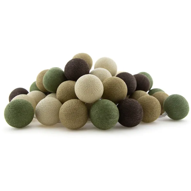 Cotton Ball Lights LED lichtslinger voor binnen - Handgemaakt en Fairtrade - 50 lampjes - Wanderlust