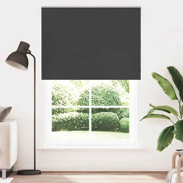 vidaXL Rolgordijn verduisterend 145x230 cm stofbreedte 141,6 cm zwart