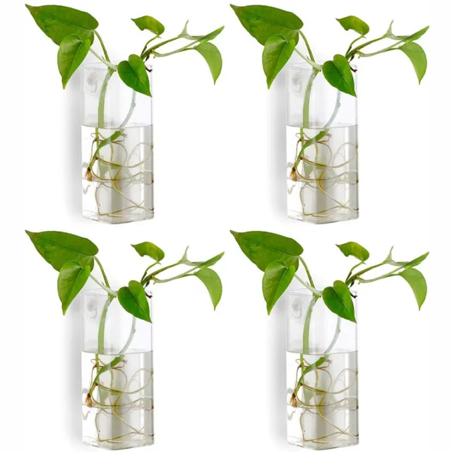 Imperatoris Glazen Vazen / Glazen Flessen – Mini Decoratieve Vaas Flesjes – Helder Glas – Inclusief Strik – 6 Stuks – 6 x 15 cm – Transparant