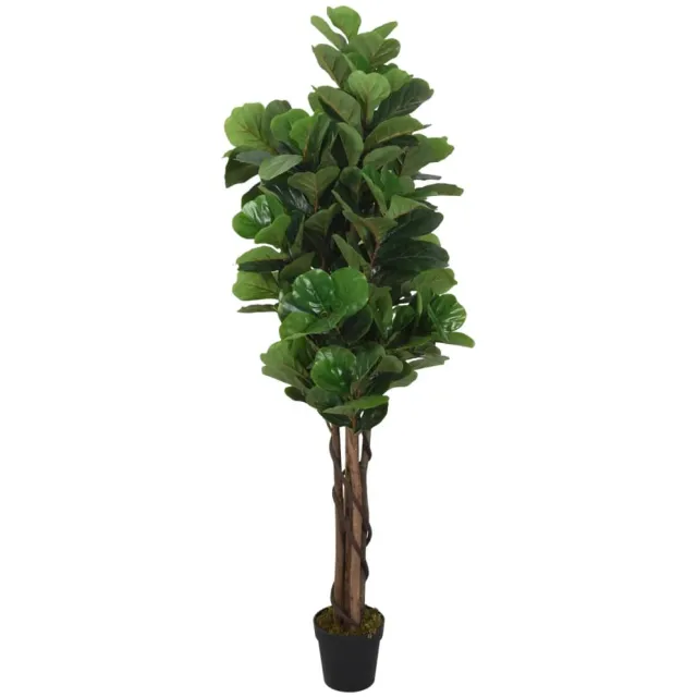 vidaXL Kunstvijgenboom 96 bladeren 80 cm groen