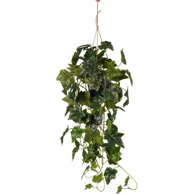 Emerald Kunst Hangplant Ivy in pot FR groen 70cm - Kunstplant voor binnen