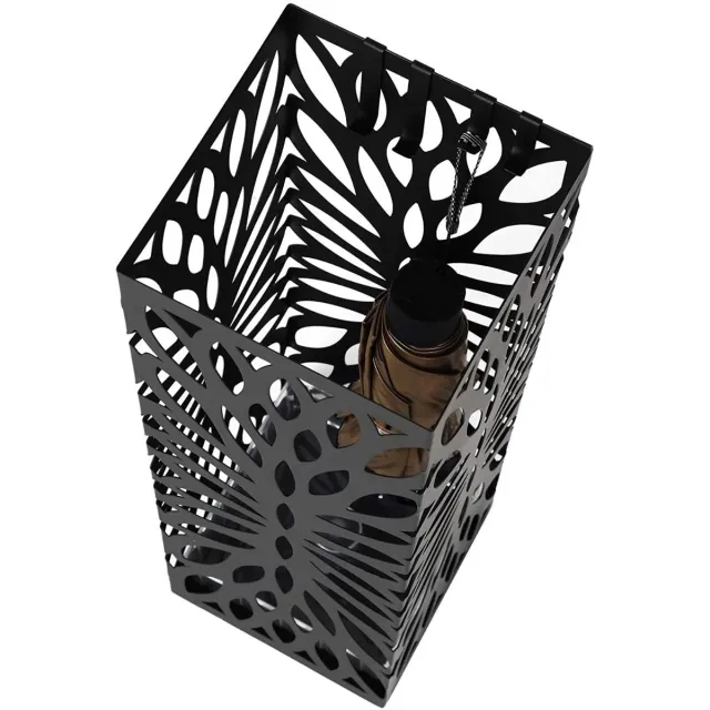 Hoppa! Paraplubak - Zwart - Metaal - 15,5x15,5x49 cm