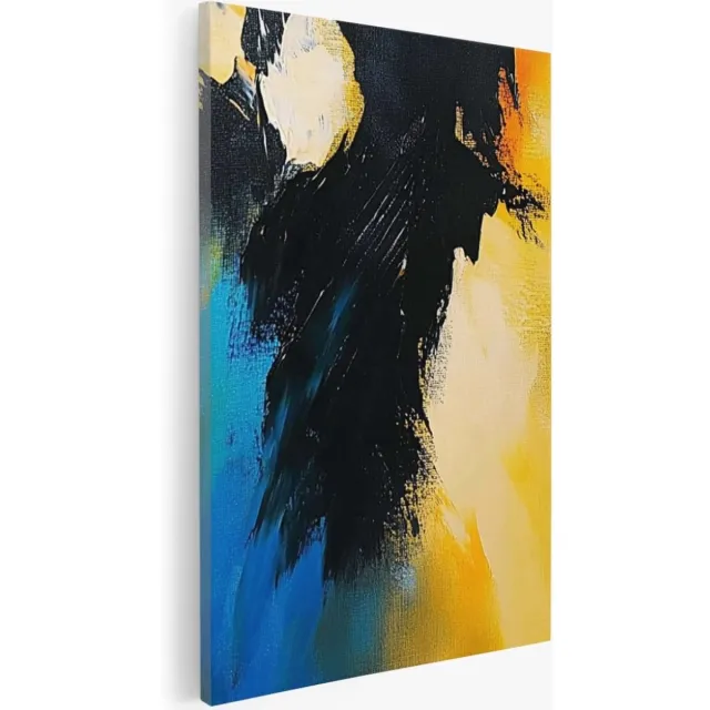 Saammp Canvas Schilderij - Modern - Abstract - 100x150 - Foto op canvas - Wanddecoratie - Muurdecoratie Woonkamer - Slaapkamer decoratie - Canvas Print Multicolor