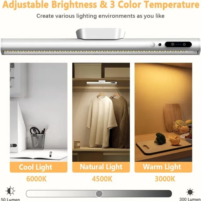 Lexium Store Sensor lampjes met bewegingsmelder - Zilver - Met Bewegingssensor - USB Oplaadbare Kastlamp - Voor Keuken en Kast Silber