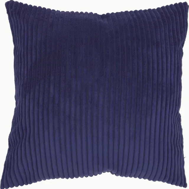 De Kussenkraam Corduroy kussenhoes donkerblauw | Ribfluweel | 45 x 45 cm | 100% polyester | Exclusief binnenkussen