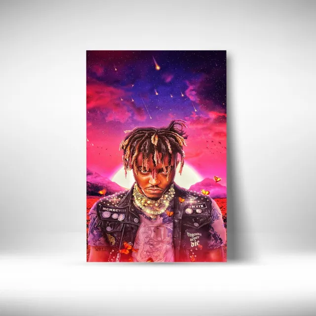 Luxe poster Juice WRLD - Legend - metalen poster - 40x60cm Roze