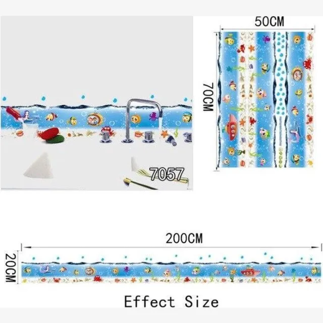 DCCD 3D Sticker Decoratie DIY Verwijderbaar Warm Romantisch behang Klein formaat Bloemen Plint Lijn Muurstickers Muurtattoo Home Decor - 7057 Multicolor