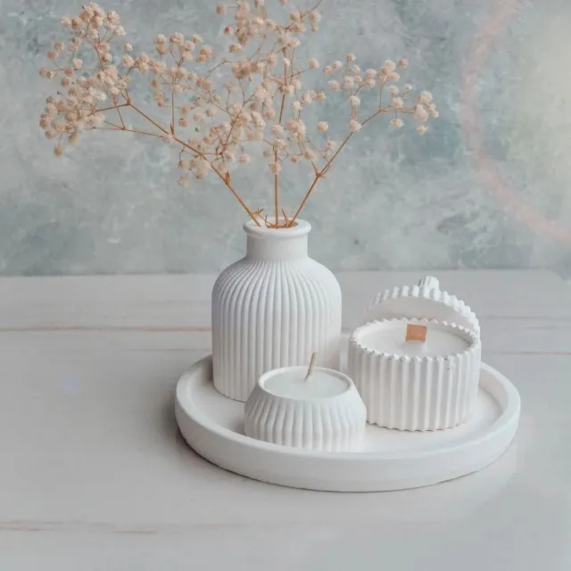 Skye Decor Kaars – Wit – Beton