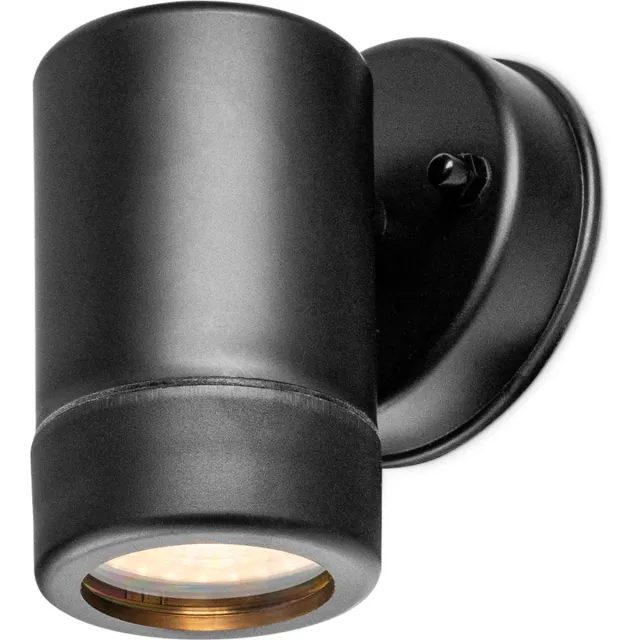 HOFTRONIC Otey - LED Wandlamp Zwart - GU10 Excl. Lichtbron - IP44 waterdicht voor binnen en buiten - Downlight - 3 jaar garantie - Polycarbonaat