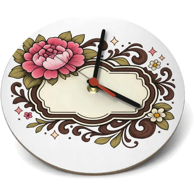 Mr Cadeautjes Klok rond Ø 19 - design Een warme, persoonlijke complimentkaart in een botanisch kad | cadeau Wit