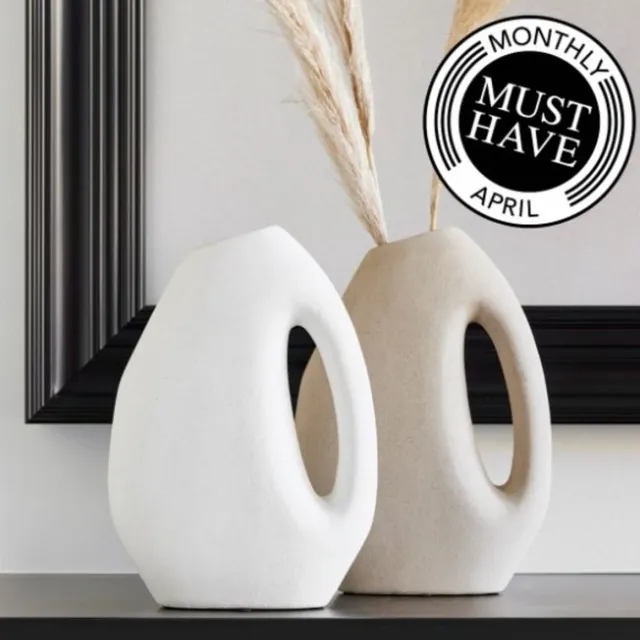 Riverdale Vaas Fleur 2 assorti - 30cm - MMH April wit