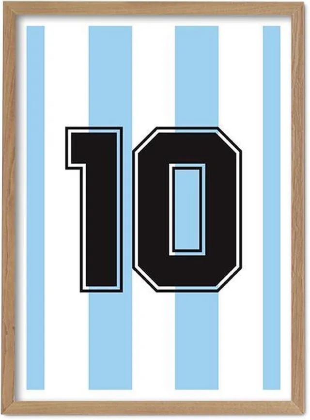 FC Kluif 'Maradona Messi' poster - Argentinië poster - 70 x 50 cm Wit